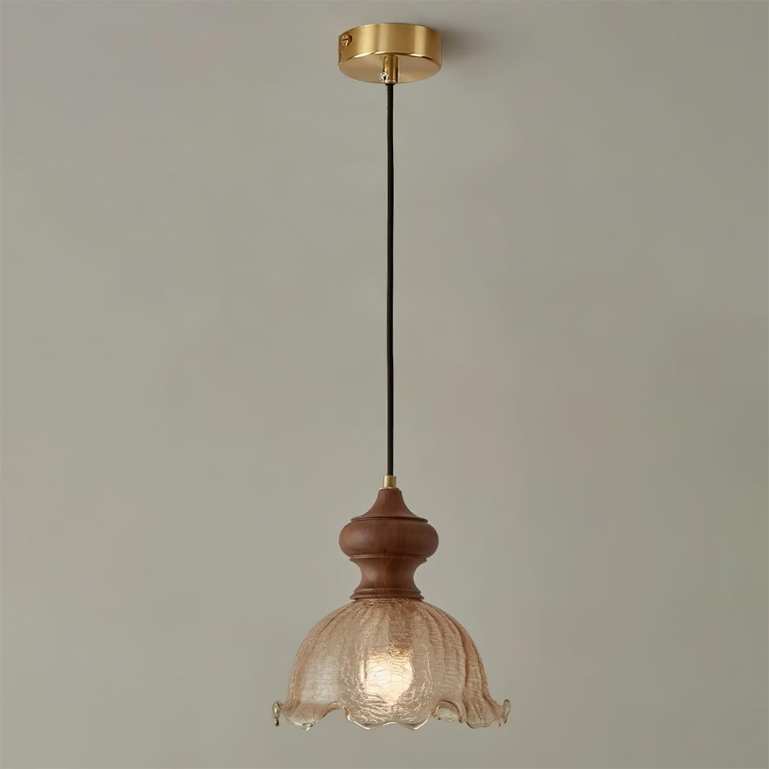 Weiana Suspension Verre Ondulé Coquillage Vintage - Neutralighting