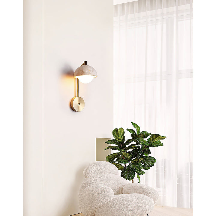 Civarir Applique Murale Travertin Beige Moderne - Neutralighting