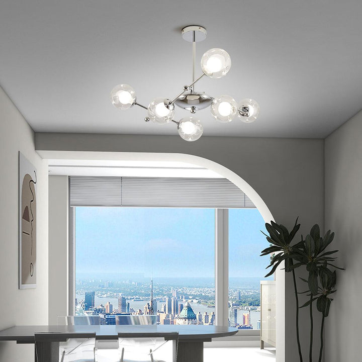 Lustra Chandelier en Verre et Chrome - Neutralighting