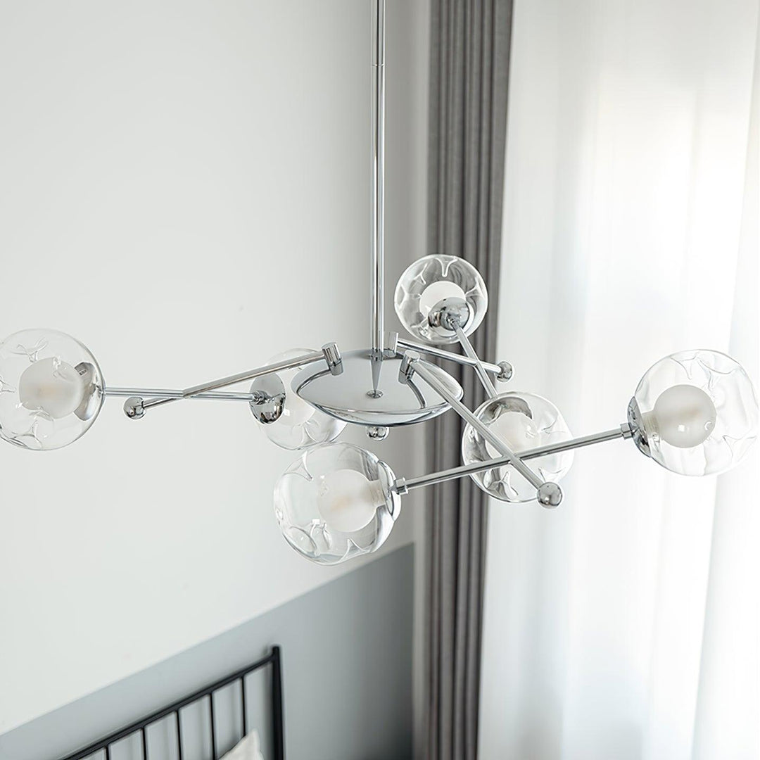 Lustra Chandelier en Verre et Chrome - Neutralighting