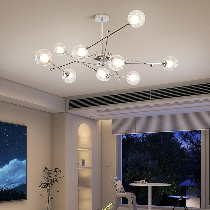 Lustra Chandelier en Verre et Chrome - Neutralighting