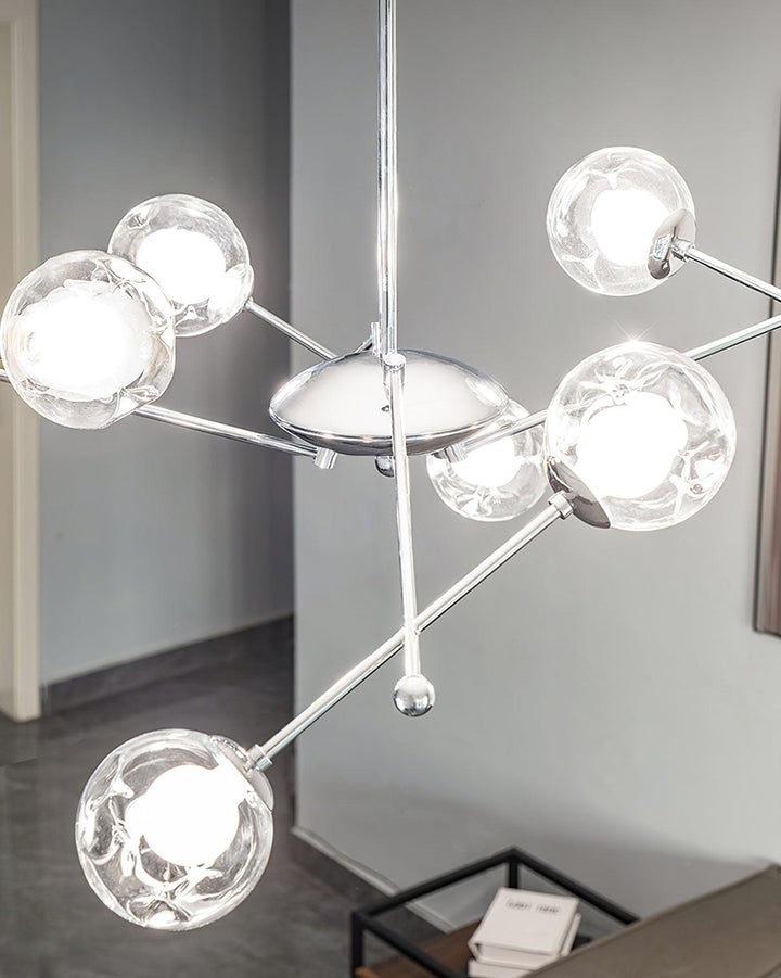 Lustra Chandelier en Verre et Chrome - Neutralighting