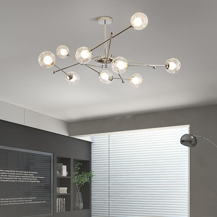 Lustra Chandelier en Verre et Chrome - Neutralighting
