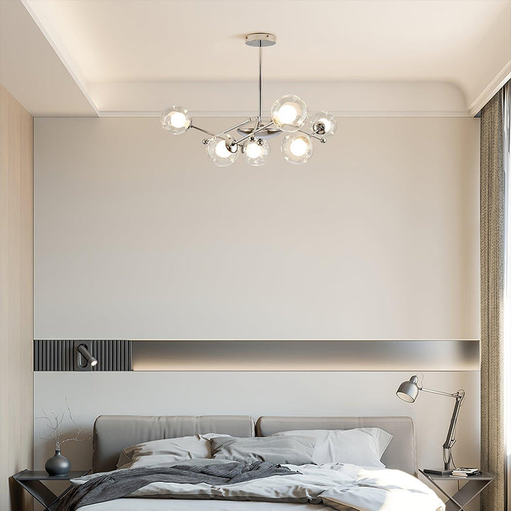 Lustra Chandelier en Verre et Chrome - Neutralighting