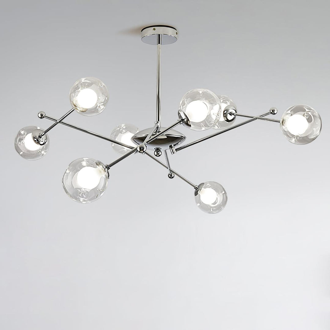 Lustra Chandelier en Verre et Chrome - Neutralighting