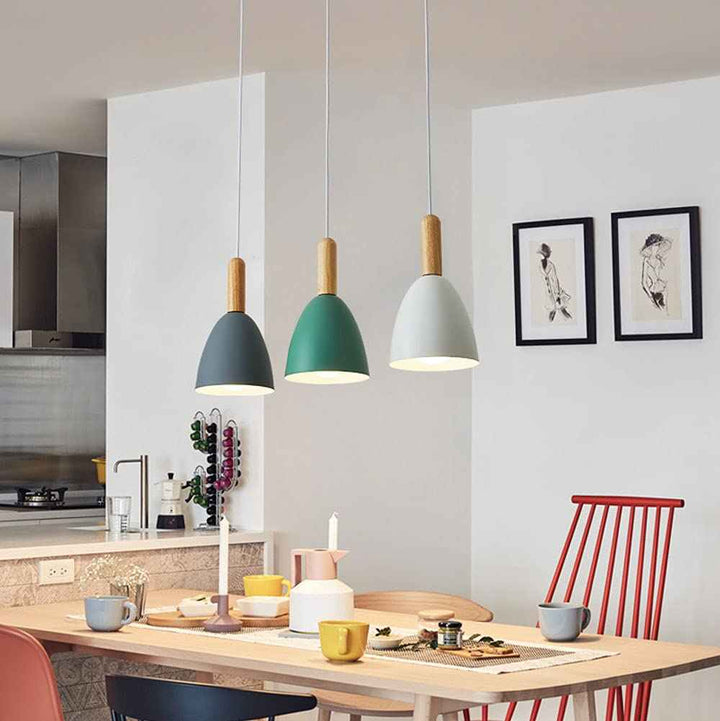 Valentina Moderne Minimaliste LED Suspension Métal/Bois Salon/Chambre à coucher - Neutralighting