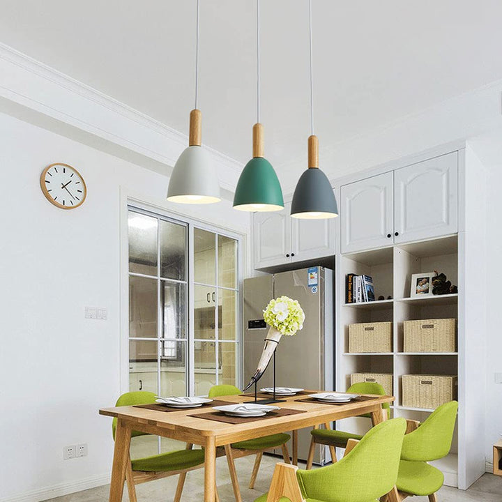 Valentina Moderne Minimaliste LED Suspension Métal/Bois Salon/Chambre à coucher - Neutralighting