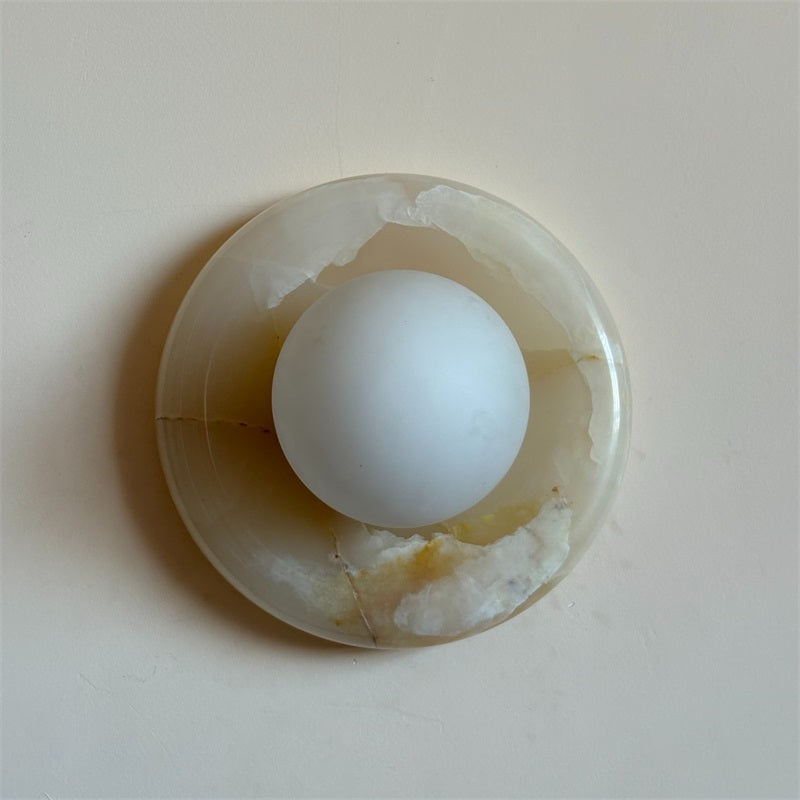 Aursilos Applique Murale Verre Jade Blanc Art Nordique Premium - Neutralighting