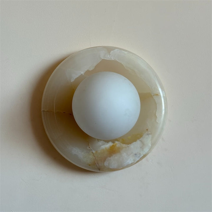 Aursilos Applique Murale Verre Jade Blanc Art Nordique Premium - Neutralighting