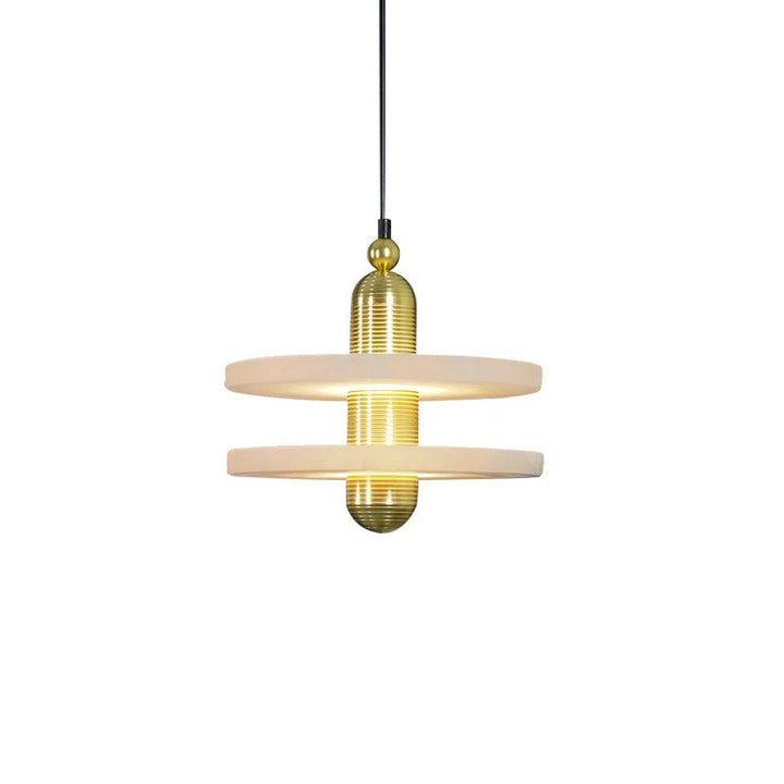 Goose Suspension en Alabastre Blanc et Cuivre - Neutralighting