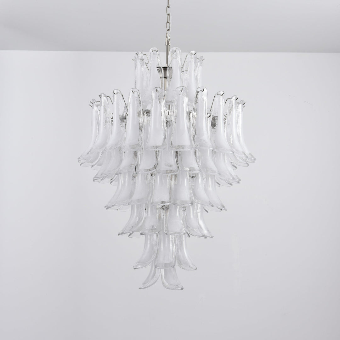 Aurora Lustre Blanc Nuage Verre Pétales - Neutralighting