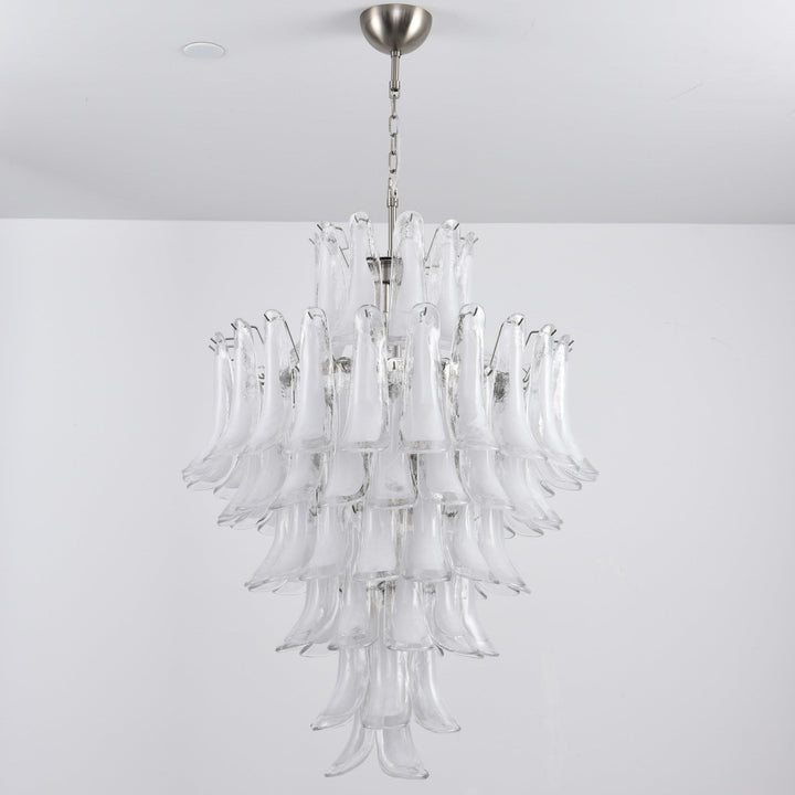 Aurora Lustre Blanc Nuage Verre Pétales - Neutralighting