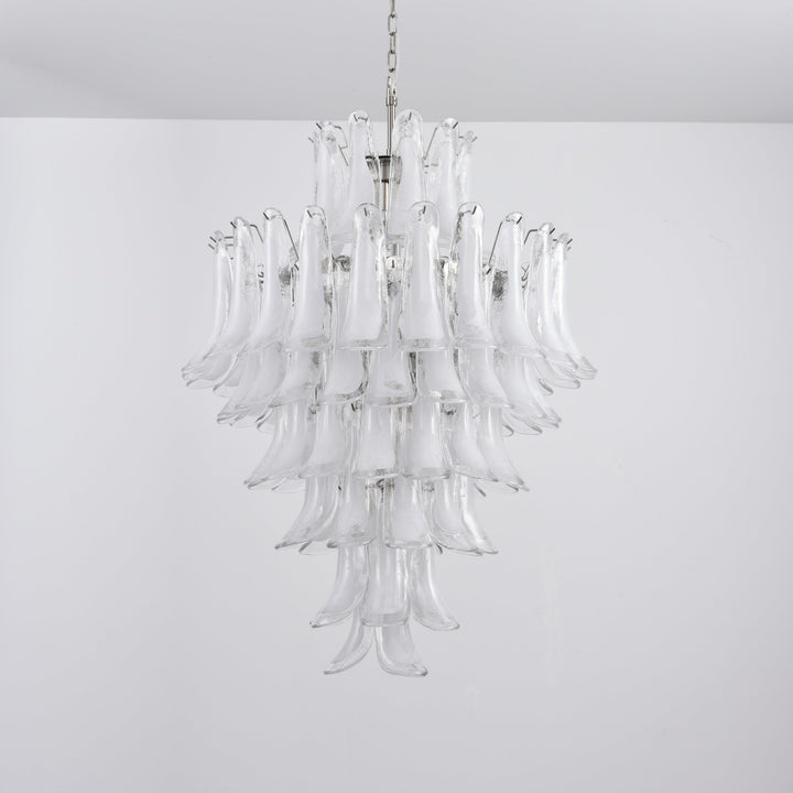 Aurora Lustre Blanc Nuage Verre Pétales - Neutralighting