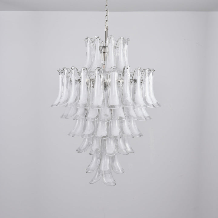 Aurora Lustre Blanc Nuage Verre Pétales - Neutralighting