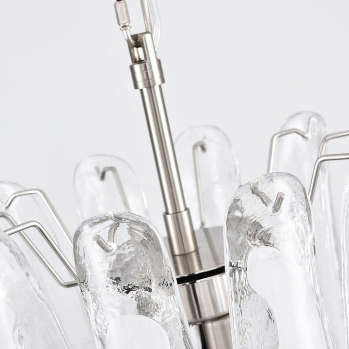 Aurora Lustre Blanc Nuage Verre Pétales - Neutralighting