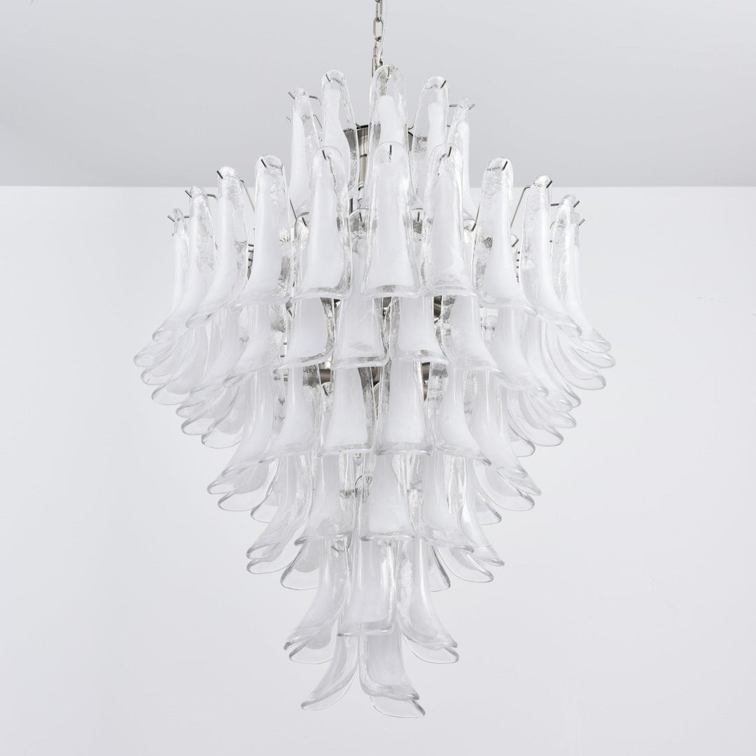 Aurora Lustre Blanc Nuage Verre Pétales - Neutralighting