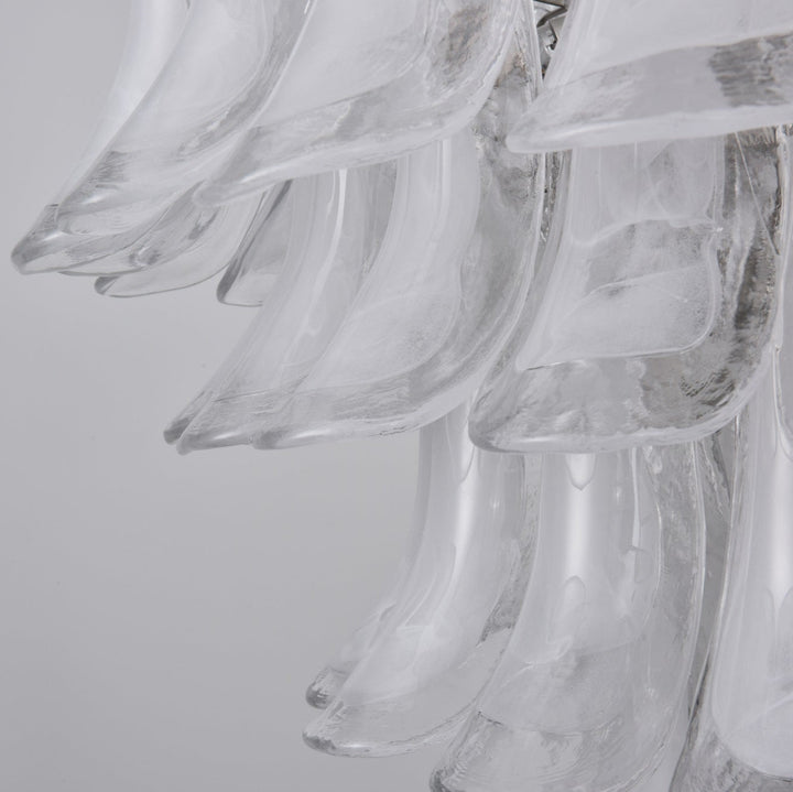 Aurora Lustre Blanc Nuage Verre Pétales - Neutralighting