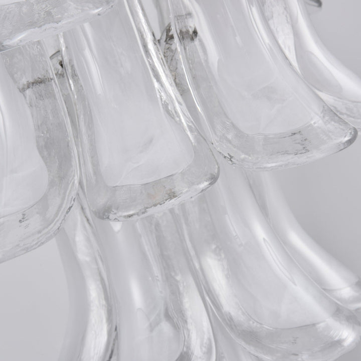 Aurora Lustre Blanc Nuage Verre Pétales - Neutralighting
