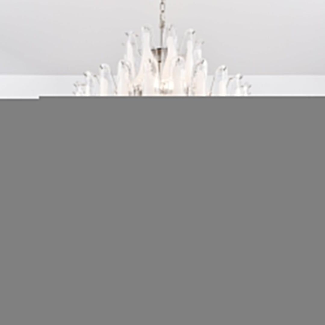 Aurora Lustre Blanc Nuage Verre Pétales - Neutralighting