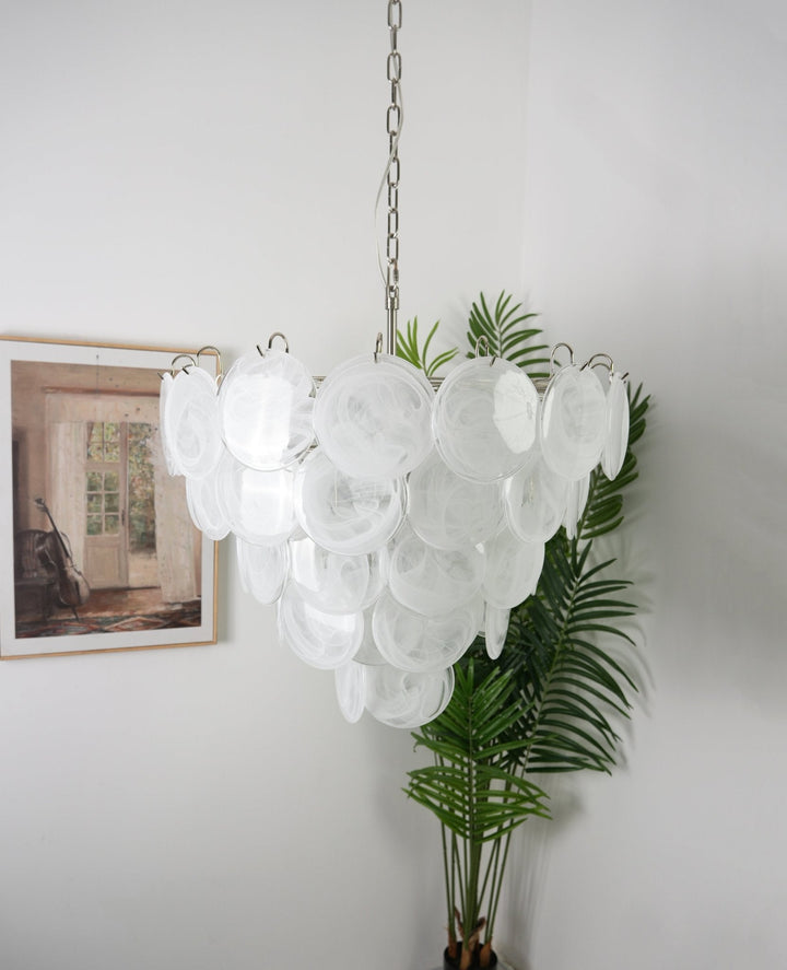 Aurora Lustre en Verre de Murano Blanc - Neutralighting