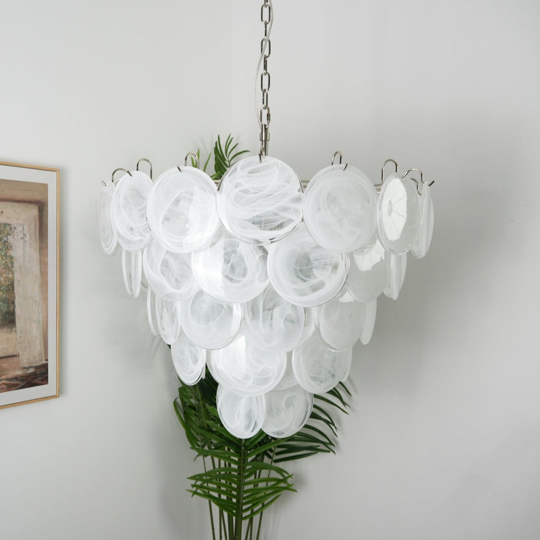 Aurora Lustre en Verre de Murano Blanc - Neutralighting