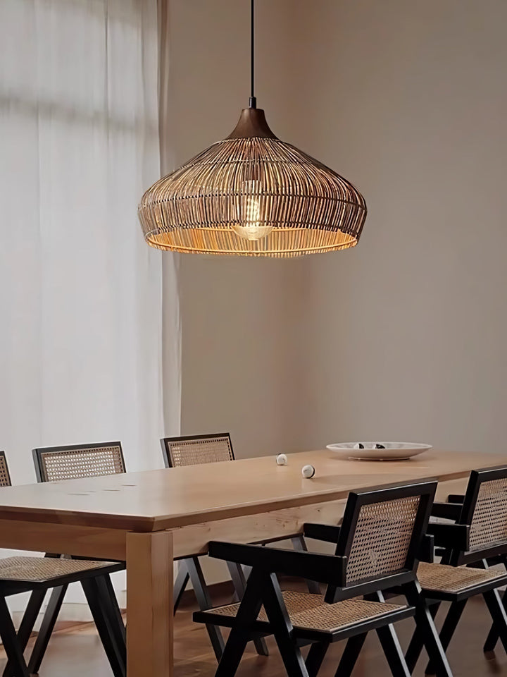 Lythean Elegance Art Rattan Wood Pendant Light - Neutralighting