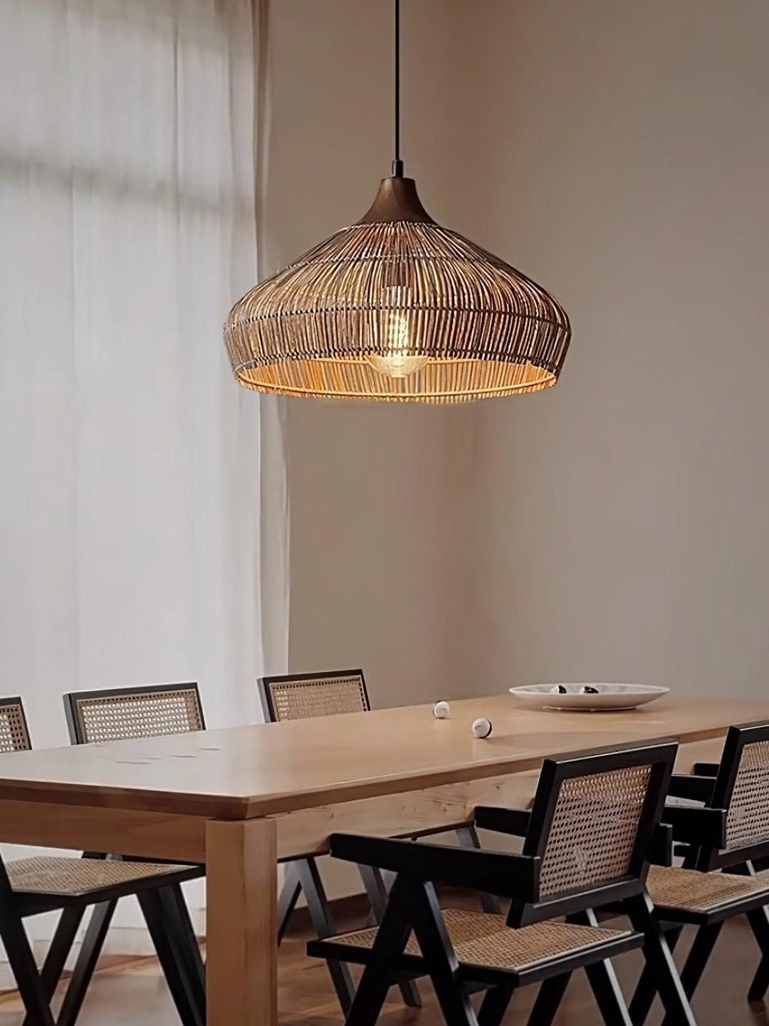 Lythean Elegance Art Rattan Wood Pendant Light - Neutralighting
