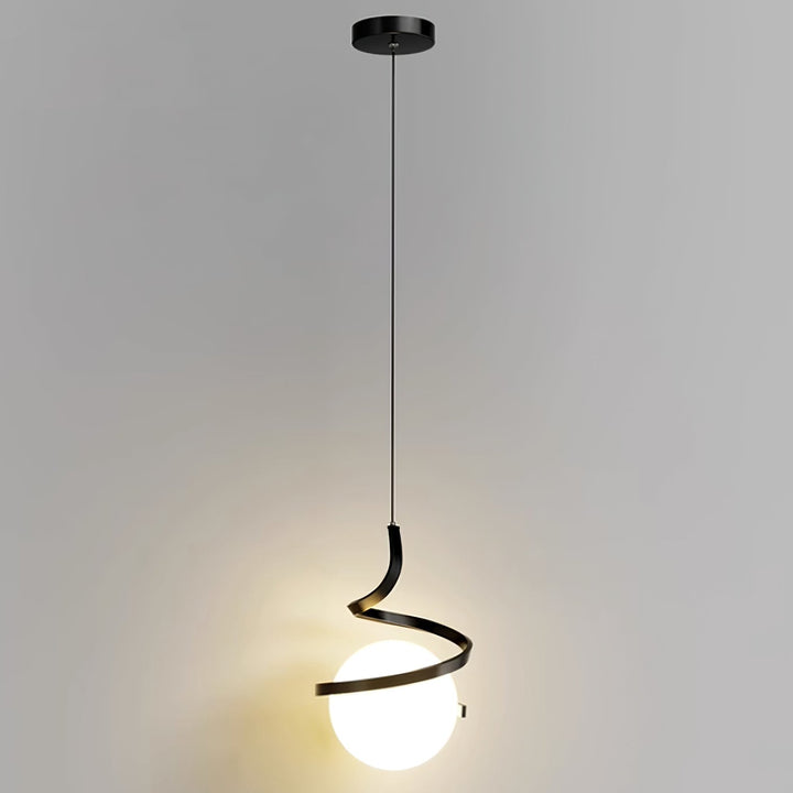 Lampe Suspendue en Fil de Fer et Spirale en Verre - Neutralighting