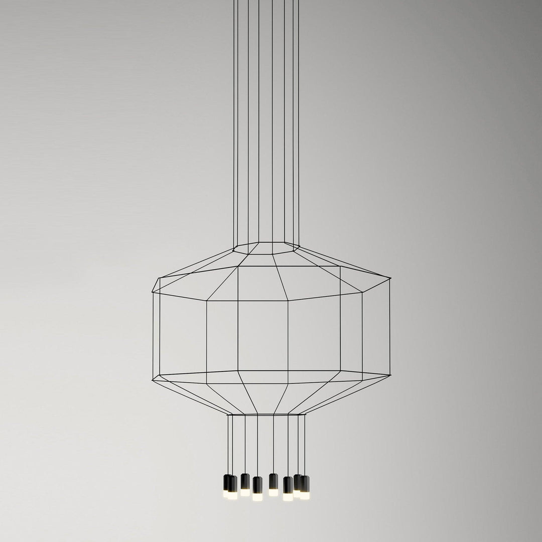 Lustra Lampe Pendante Géométrique en Fil Noir LED - Neutralighting