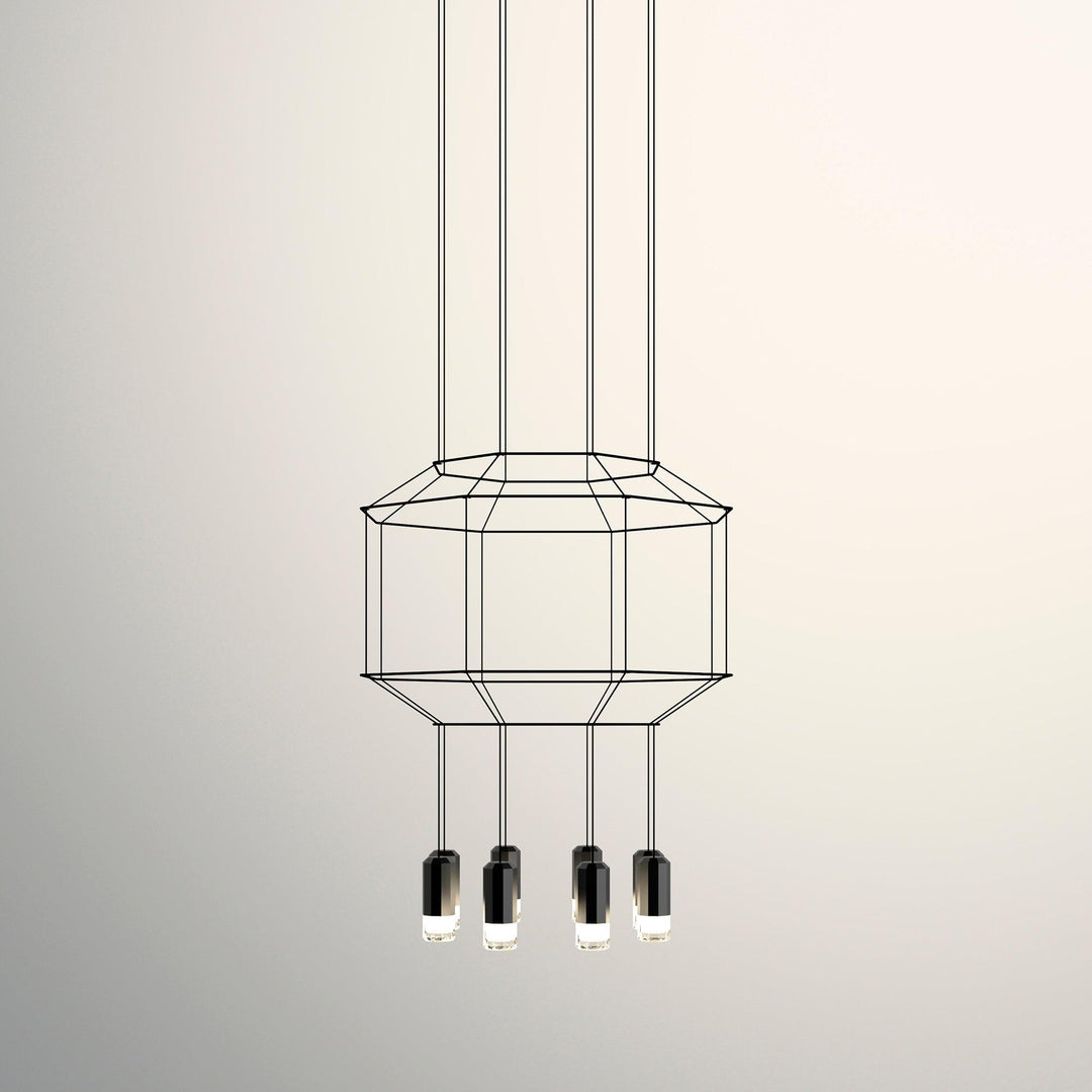 Lustra Lampe Pendante Géométrique en Fil Noir LED - Neutralighting