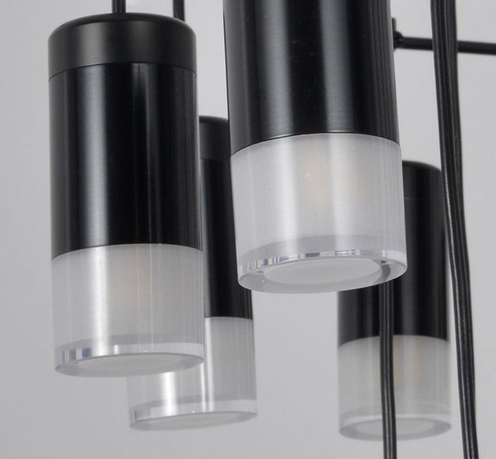 Lustra Lampe Pendante Géométrique en Fil Noir LED - Neutralighting