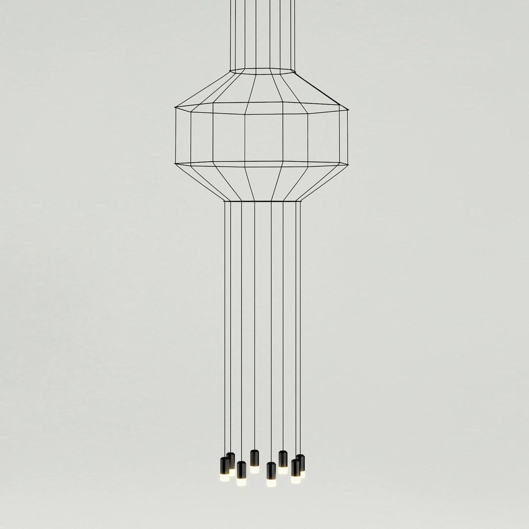 Lustra Lampe Pendante Géométrique en Fil Noir LED - Neutralighting