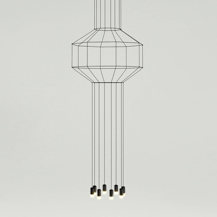 Lustra Lampe Pendante Géométrique en Fil Noir LED - Neutralighting