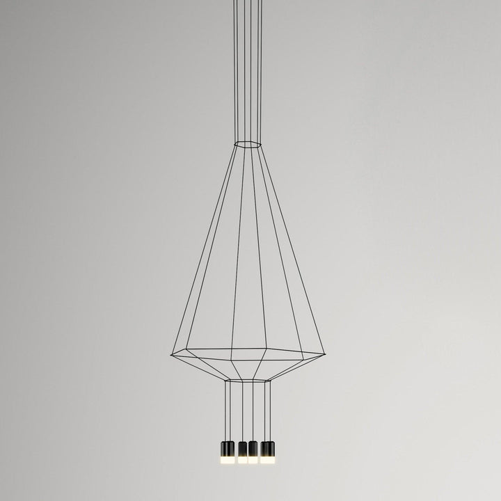 Lustra Lampe Pendante Géométrique en Fil Noir LED - Neutralighting