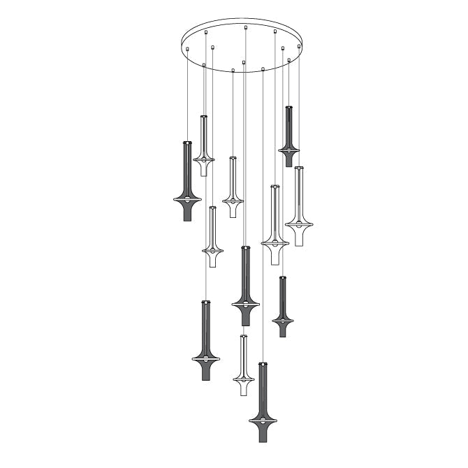 Talera Suspension Lampe en Verre Industrielle Glam - Neutralighting