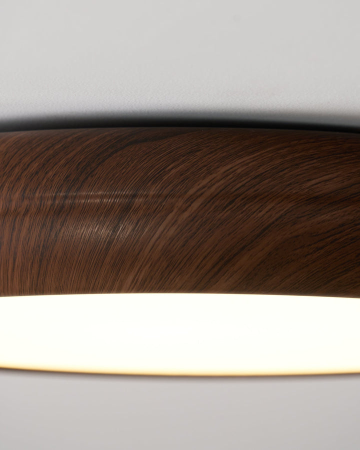 Solara Plafonnier rond en acrylique effet bois - Neutralighting