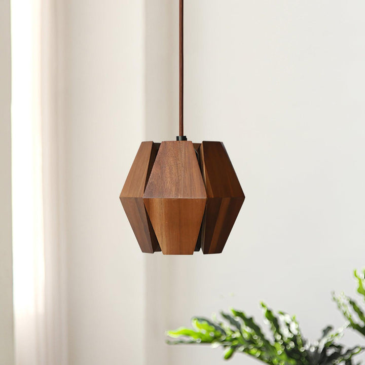 Suspension Géométrique Bois Nordique Minimaliste - Neutralighting