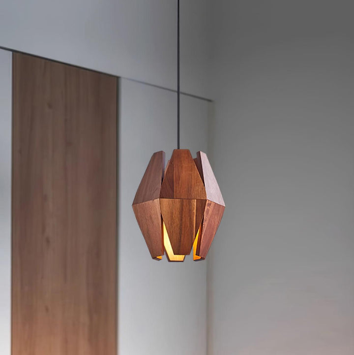 Suspension Géométrique Bois Nordique Minimaliste - Neutralighting