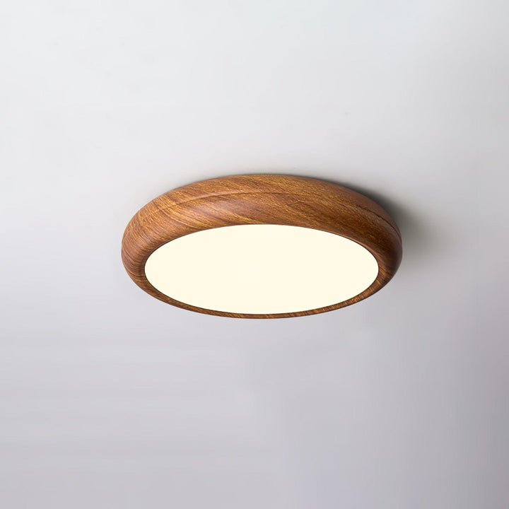 Grena Motif Bois Plafonnier Led Rond - Neutralighting