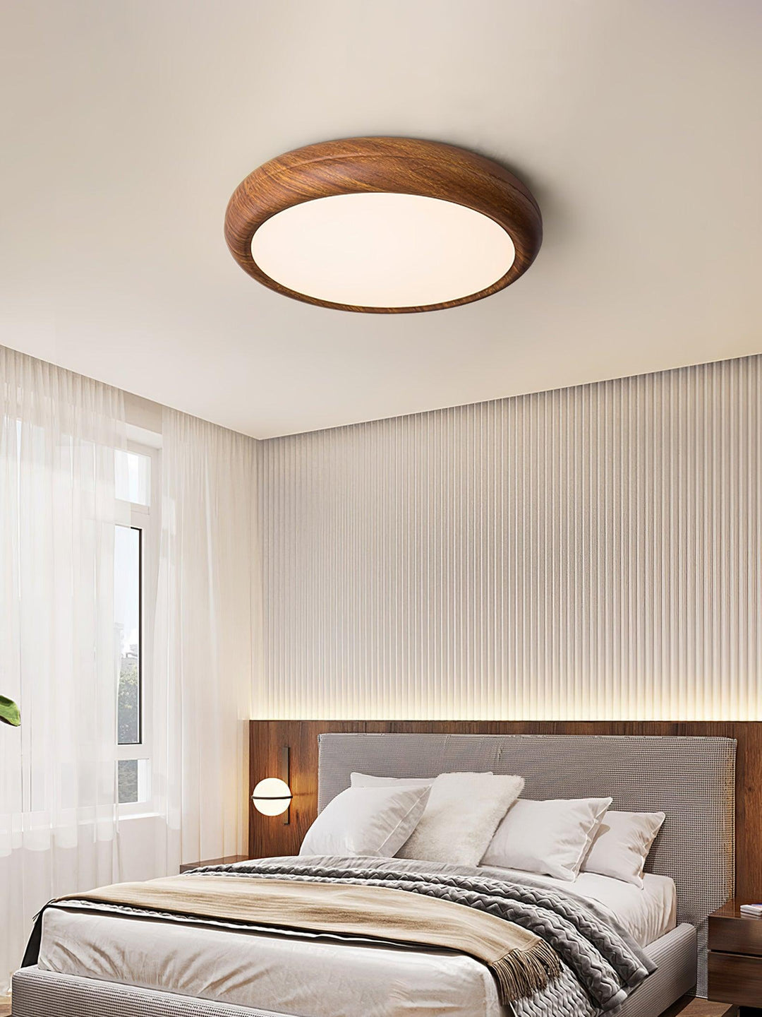Orbis Plafonnier Rond Effet Bois - Neutralighting
