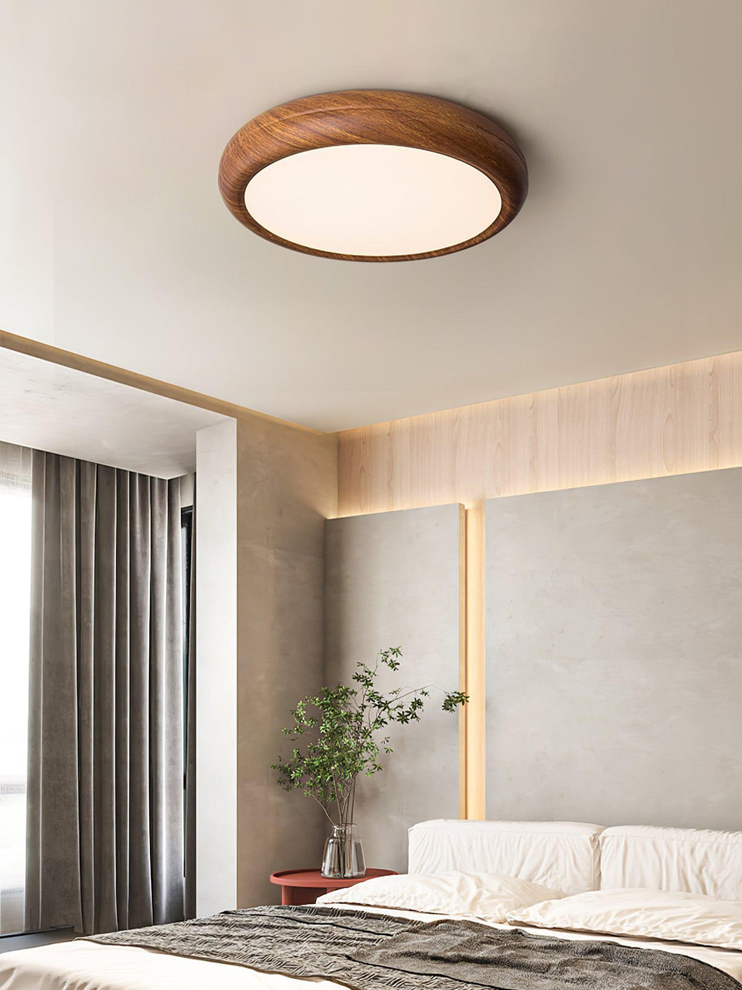 Orbis Plafonnier Rond Effet Bois - Neutralighting