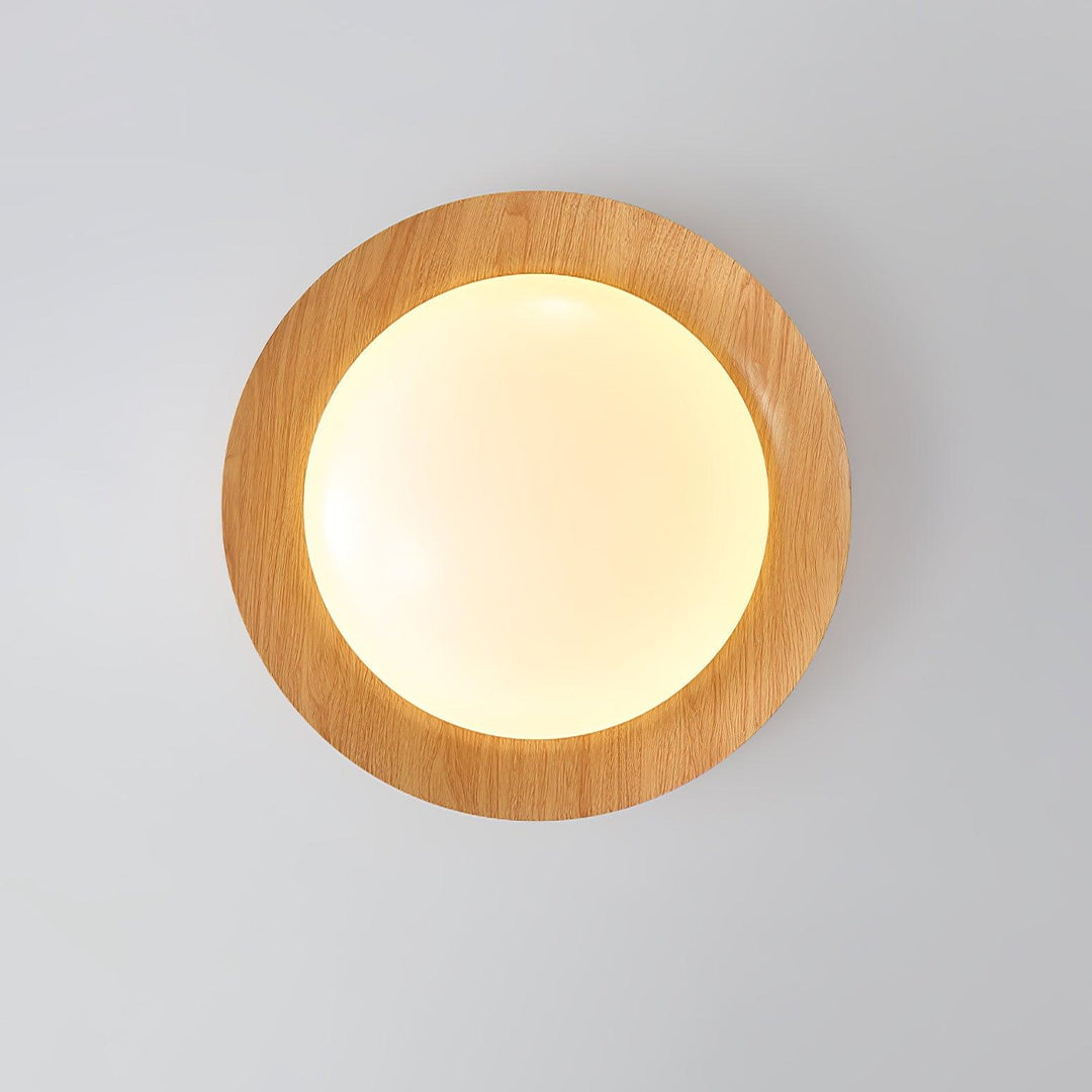 Solara Plafonnier en Bois Anneau Double Demi-Rond - Neutralighting