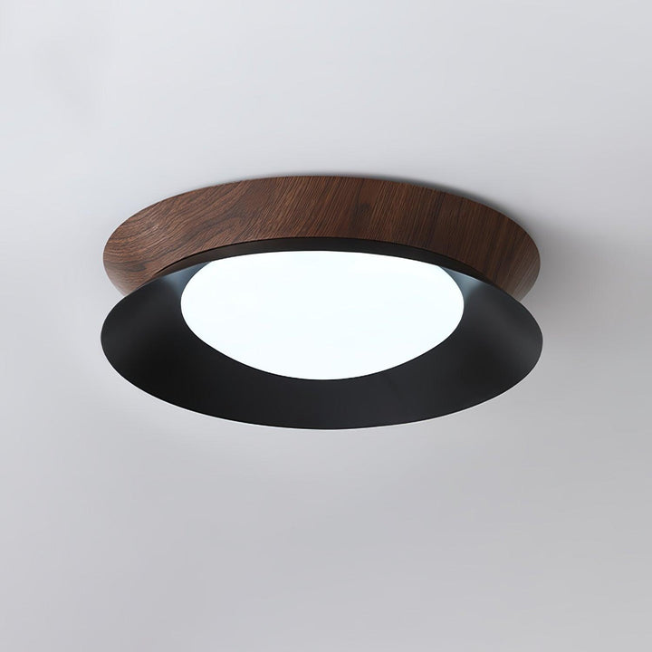 Solara Plafonnier en Bois Anneau Double Demi-Rond - Neutralighting