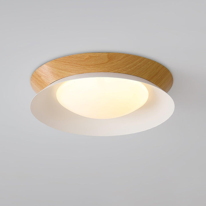 Solara Plafonnier en Bois Anneau Double Demi-Rond - Neutralighting