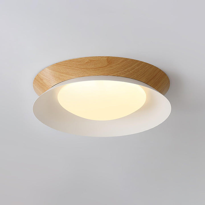 Solara Plafonnier en Bois Anneau Double Demi-Rond - Neutralighting