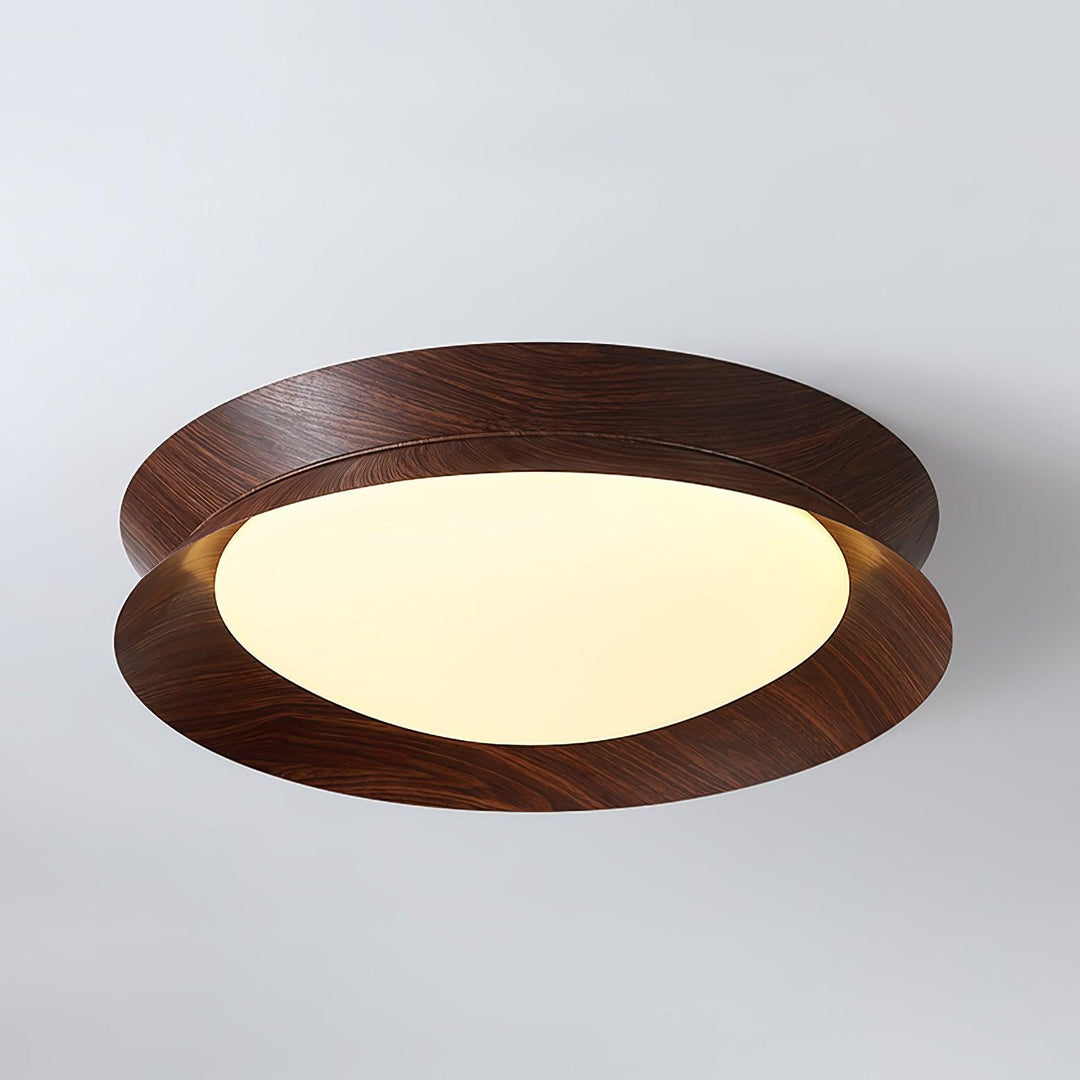 Solara Plafonnier en Bois Anneau Double Demi-Rond - Neutralighting