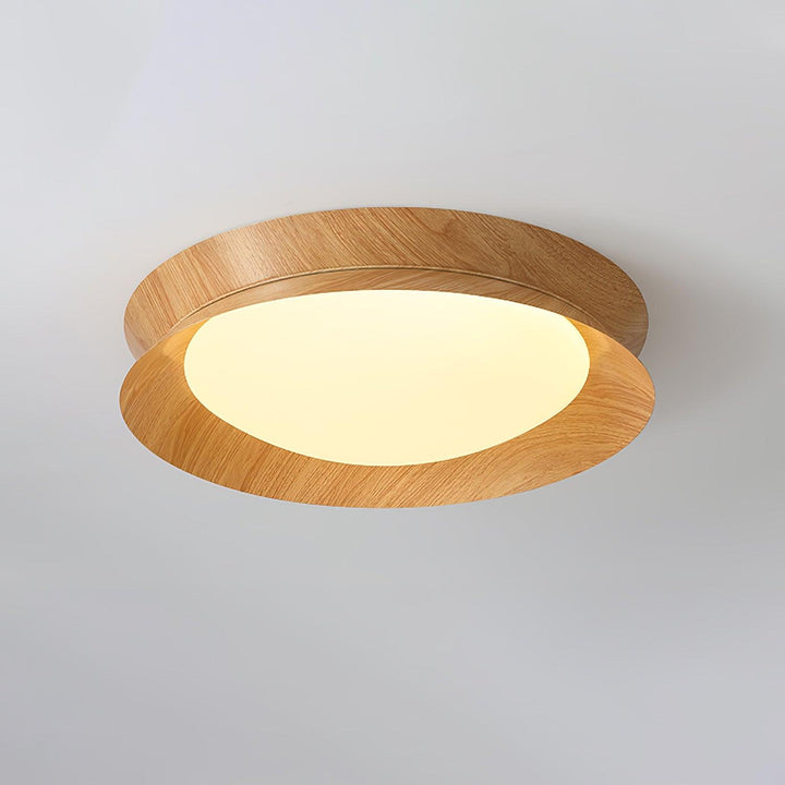 Solara Plafonnier en Bois Anneau Double Demi-Rond - Neutralighting