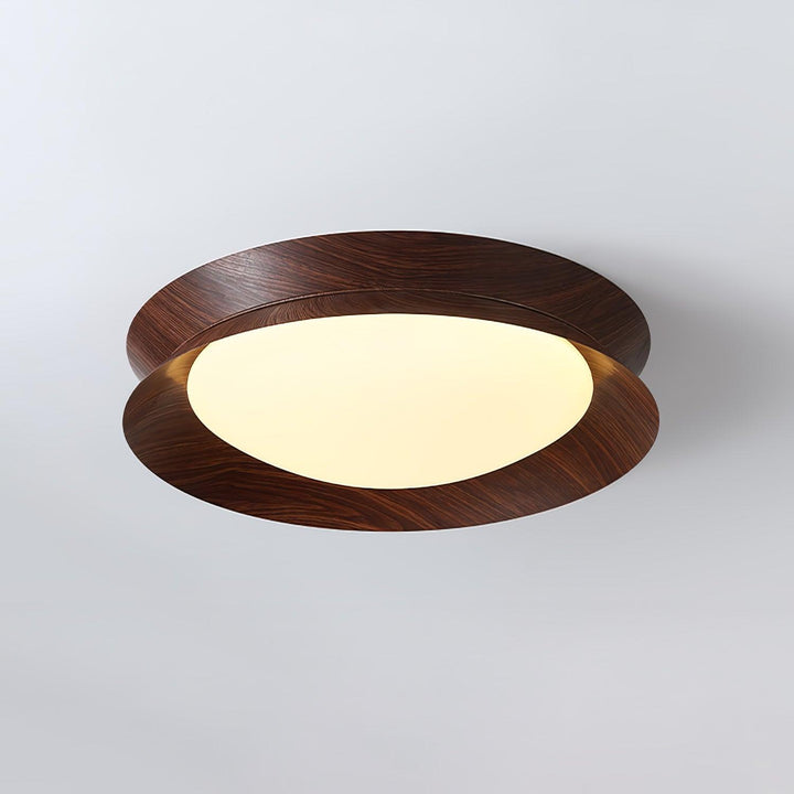Solara Plafonnier en Bois Anneau Double Demi-Rond - Neutralighting