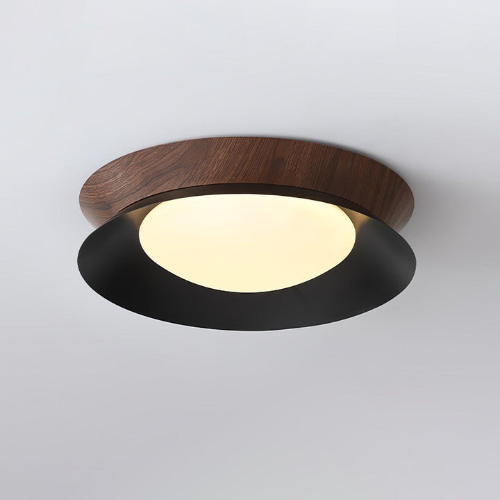 Solara Plafonnier en Bois Anneau Double Demi-Rond - Neutralighting
