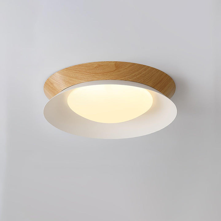 Solara Plafonnier en Bois Anneau Double Demi-Rond - Neutralighting